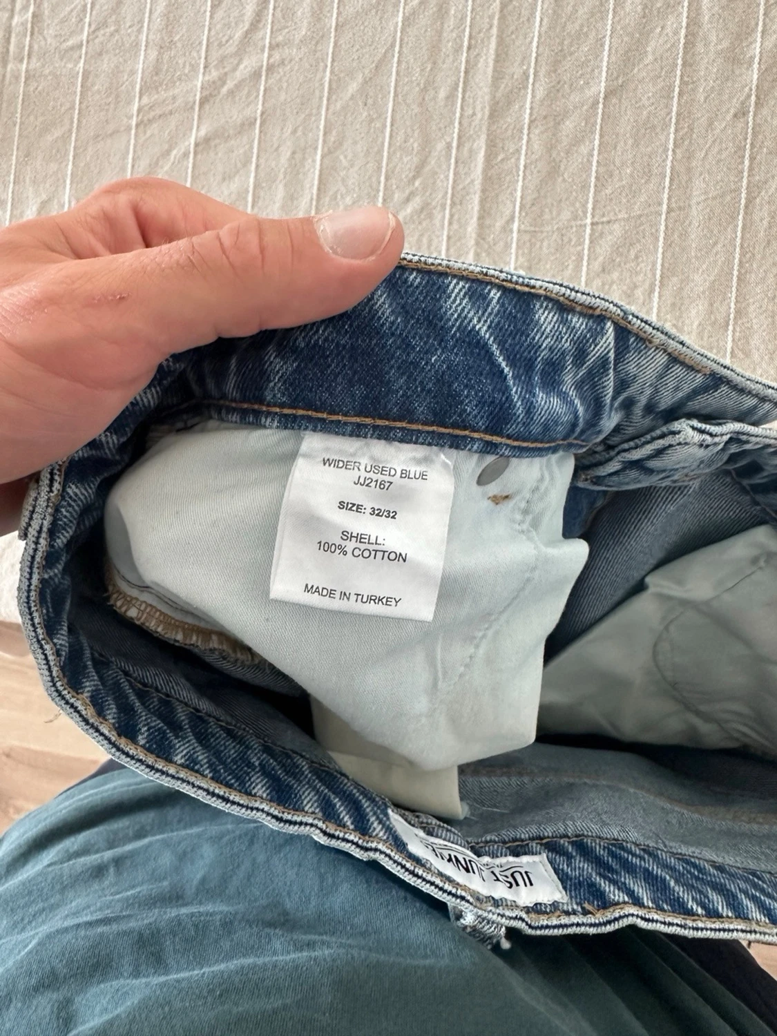 Blå wide jeans från Just Junkies - 4