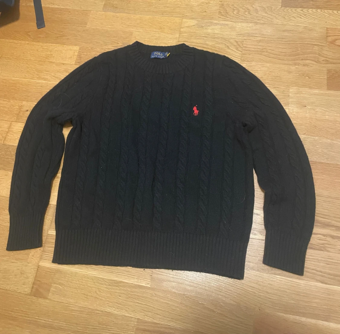 Svart kabelstickad tröja Polo Ralph Lauren