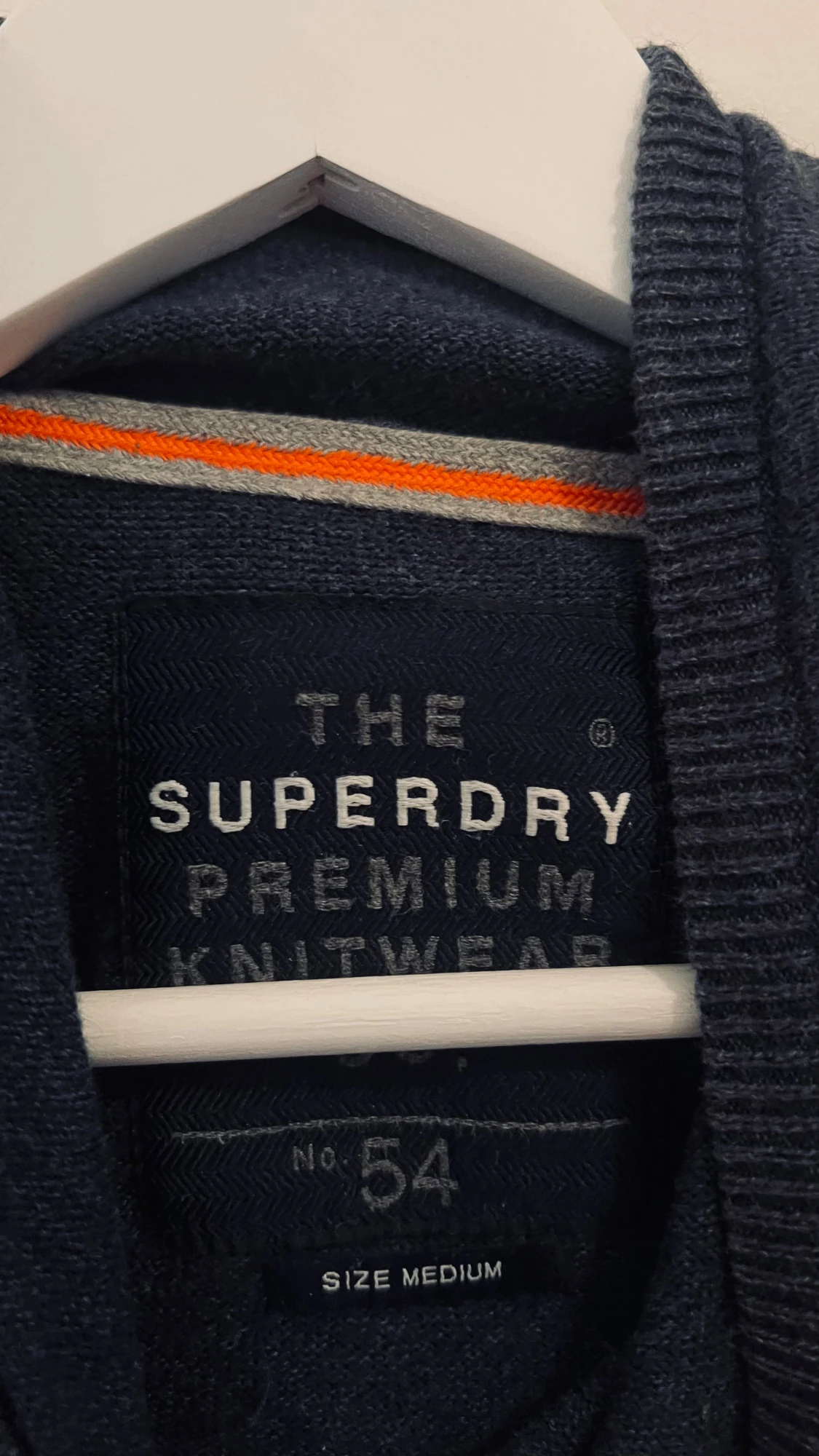 Mörkblå stickad hoodie från Superdry M/S - 1