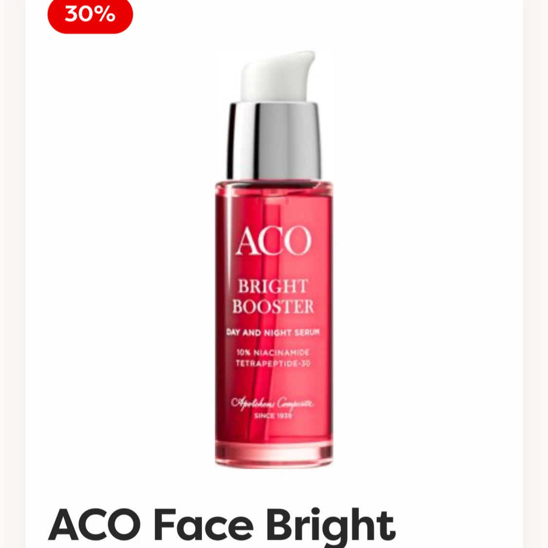 Aco bright booster 30ml - 2