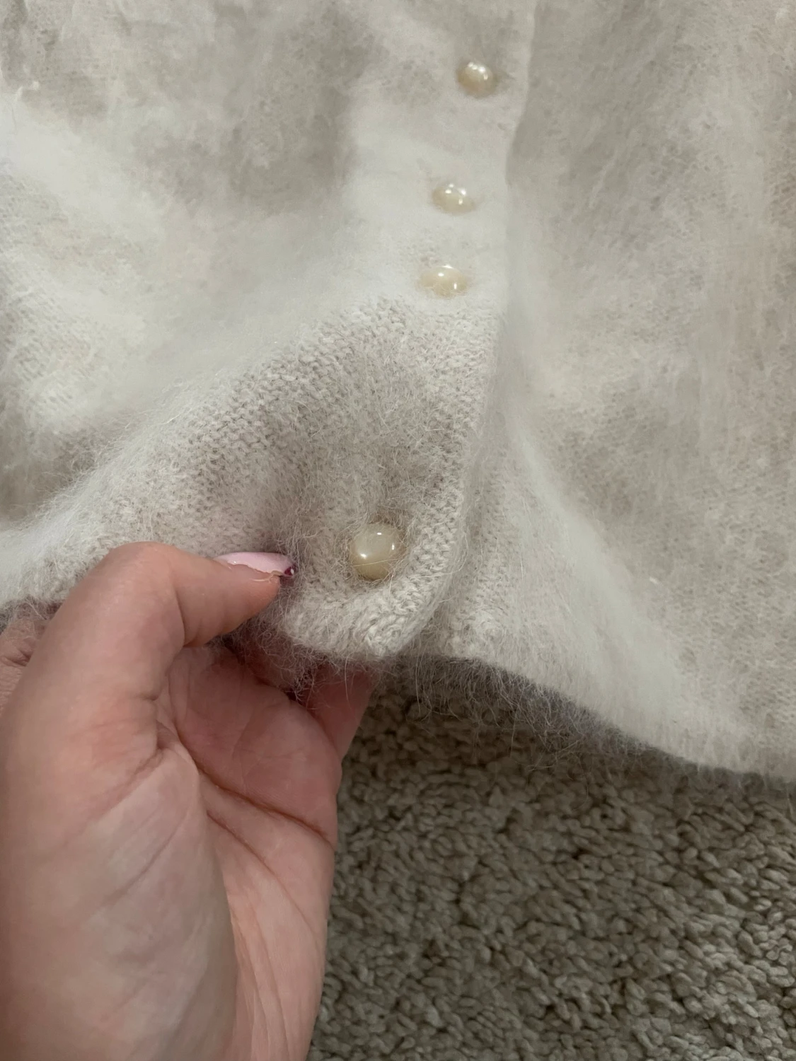 Lurvig kofta trekvartsärmad  - 3