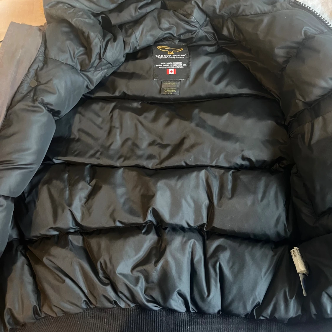 Brun Canada Goose dunjacka med päls - 3