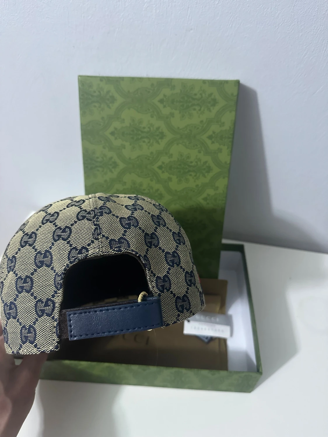 Gucci beige keps med GG-mönster - 2