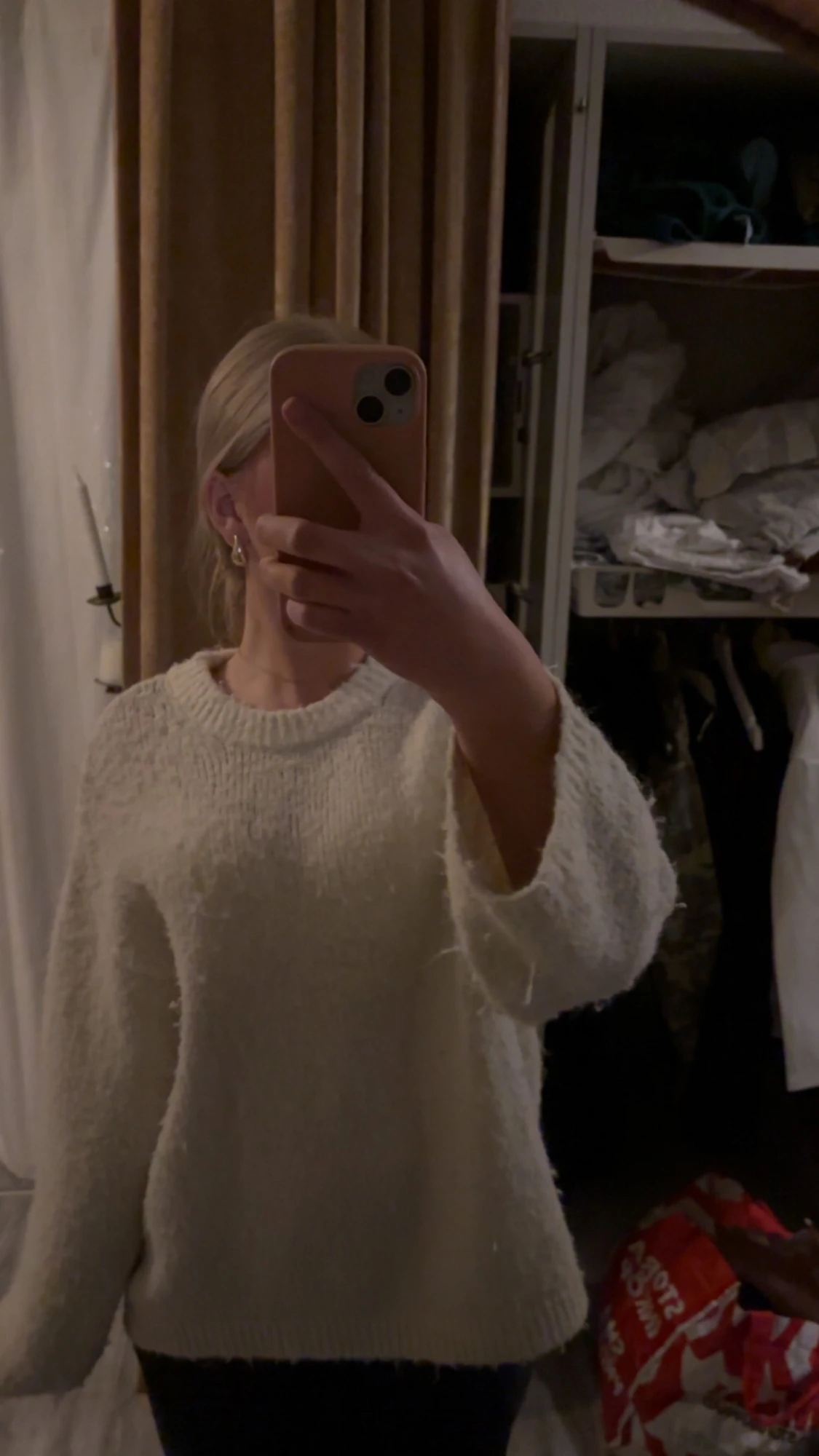 Vit stickad tröja från Gina💕 - 1