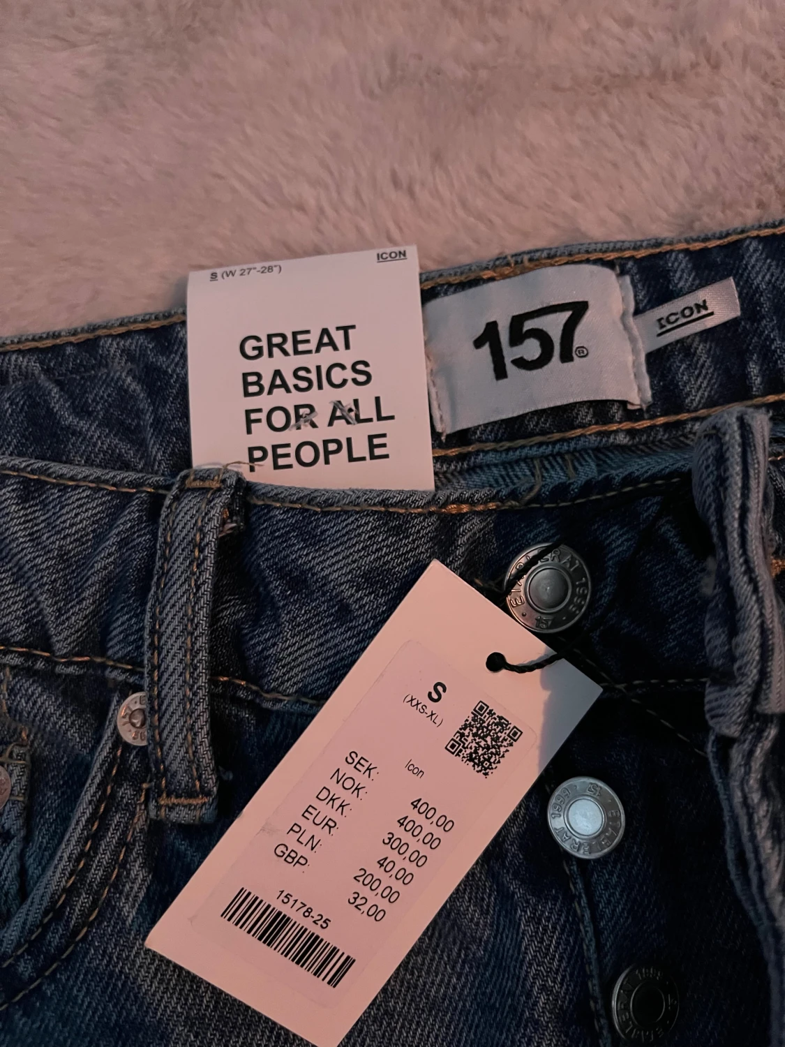 Blå raka jeans från 157 Icon, S - 2