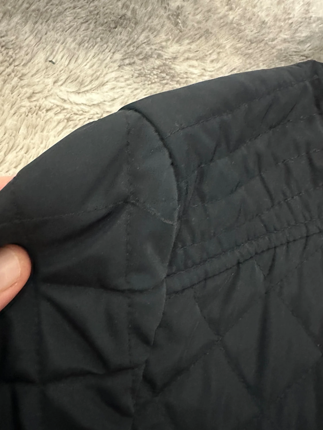 Mörkblå quiltad jacka storlek  S - 1