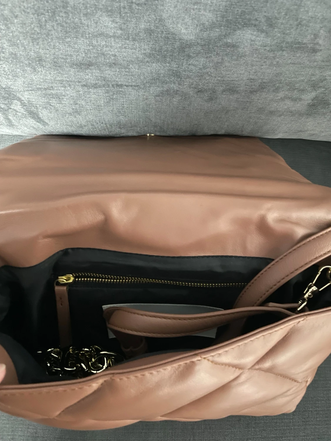 Quiltad brun axelväska från Stand Studio - 1