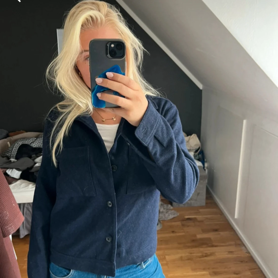 Mörkblå overshirt från Riley - 1