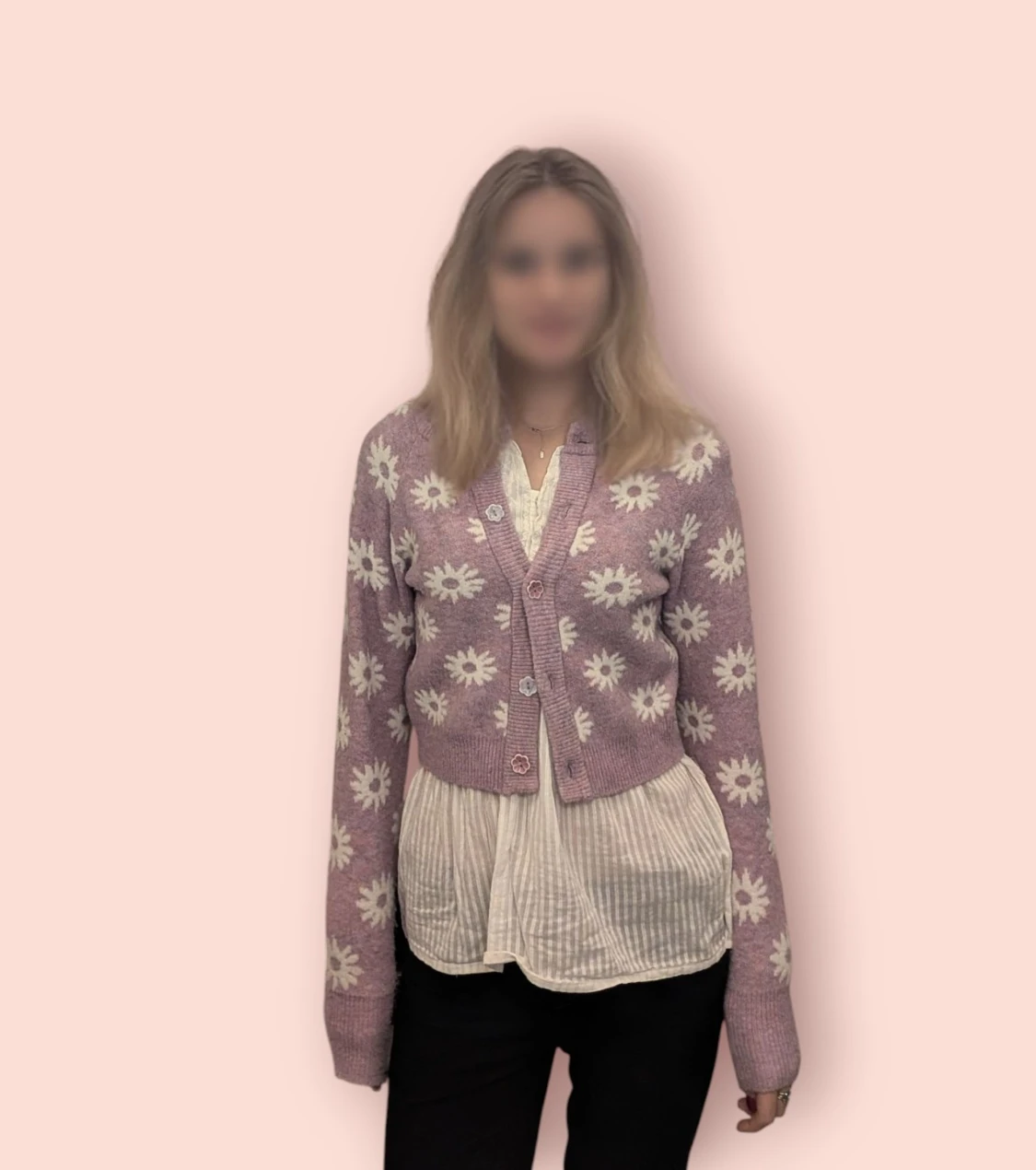 Ljuslila kofta med blommor från Zara!💕💕 - 1