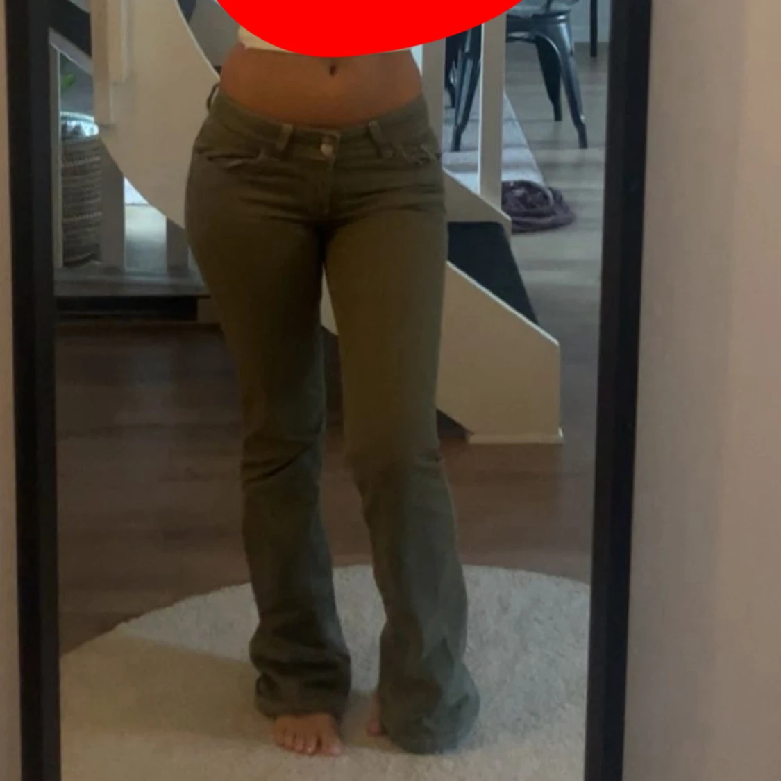 gröna bootcut byxor