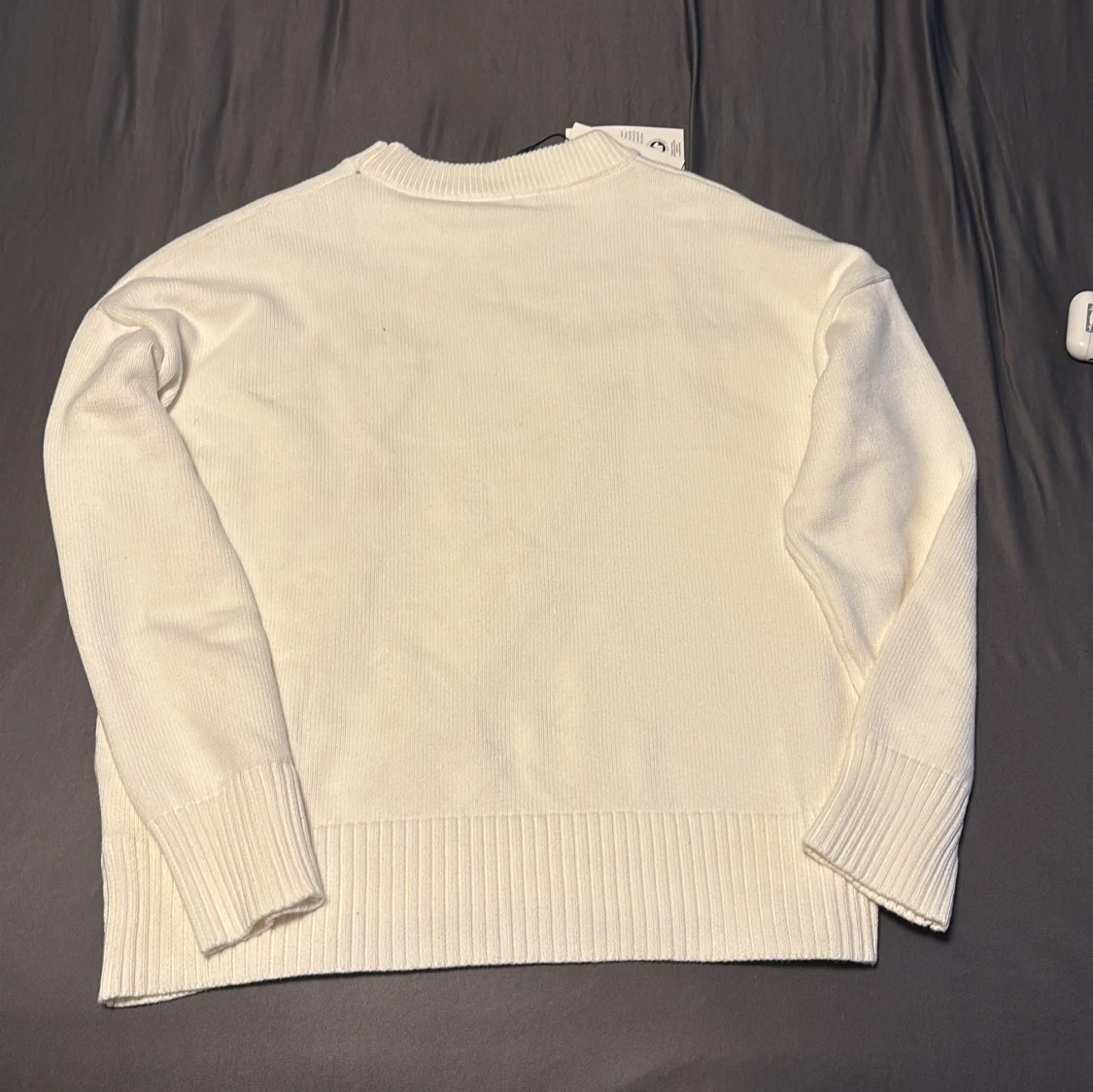 Vit stickad tröja från Ami Paris - 1