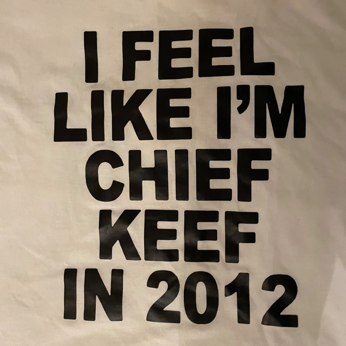 Vit t-shirt med Chief Keef-tryck - 1