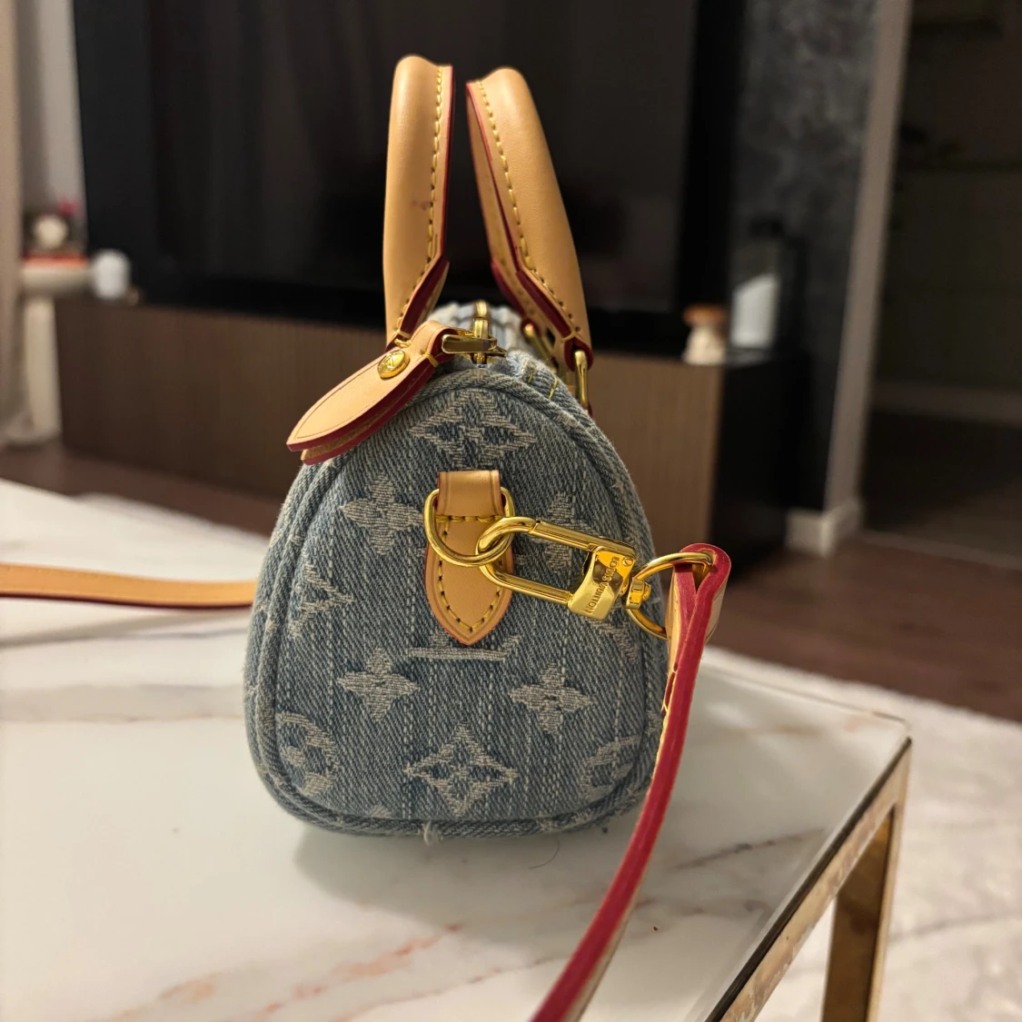 Vintage denim väska - 4