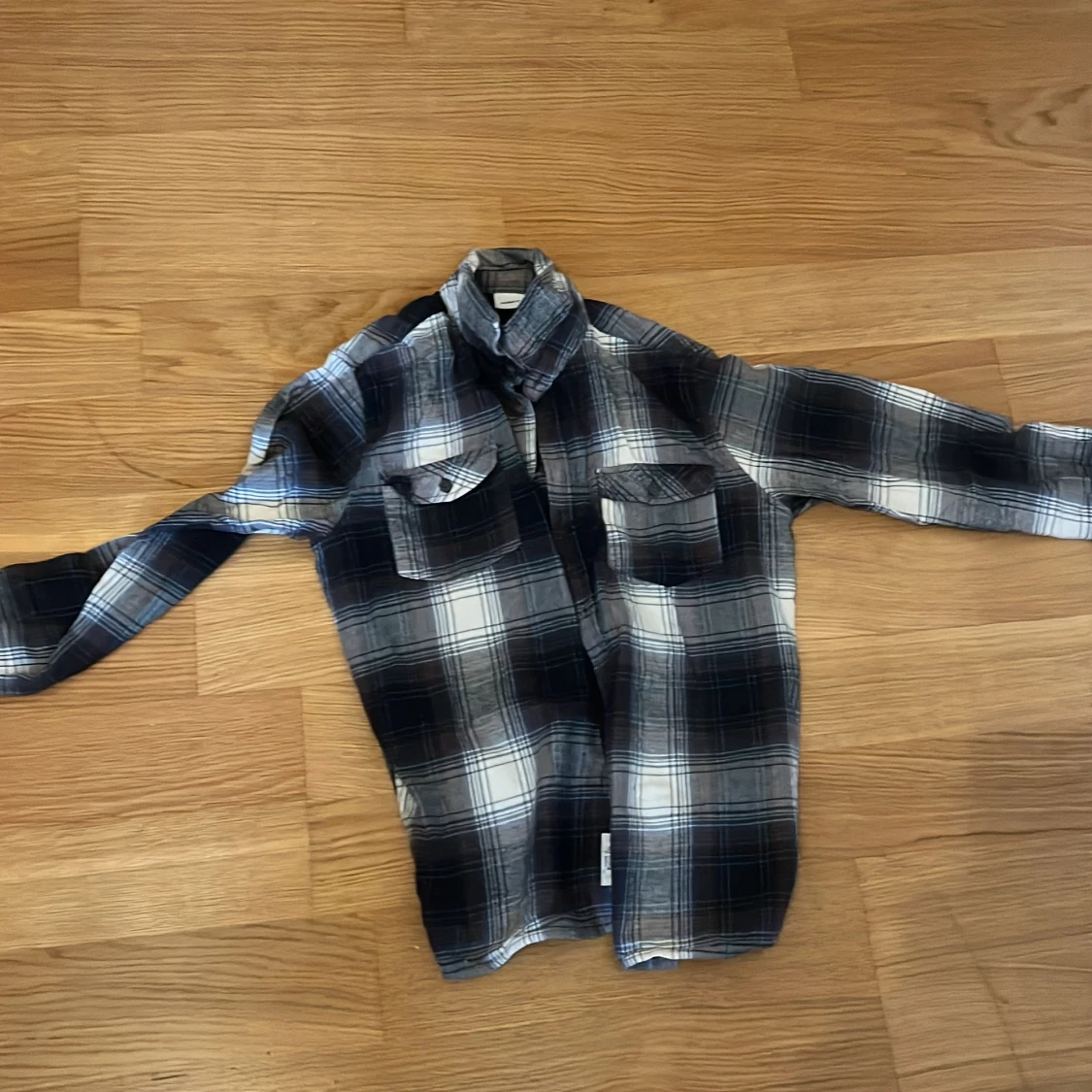 Rutig blå skjorta från Name It