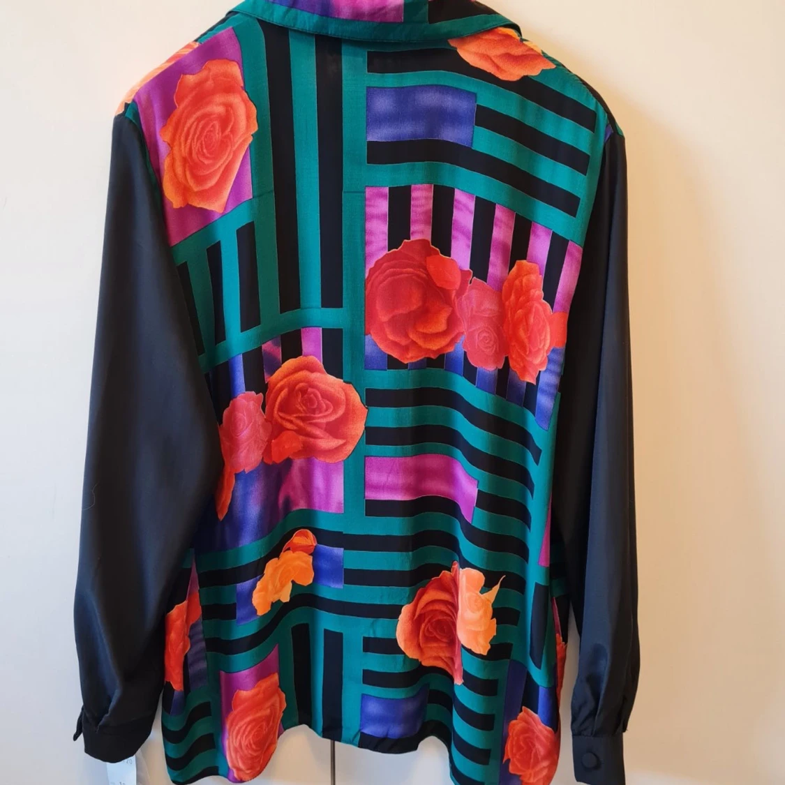 Blommig blus Electric Blue retro strl 12 - 1