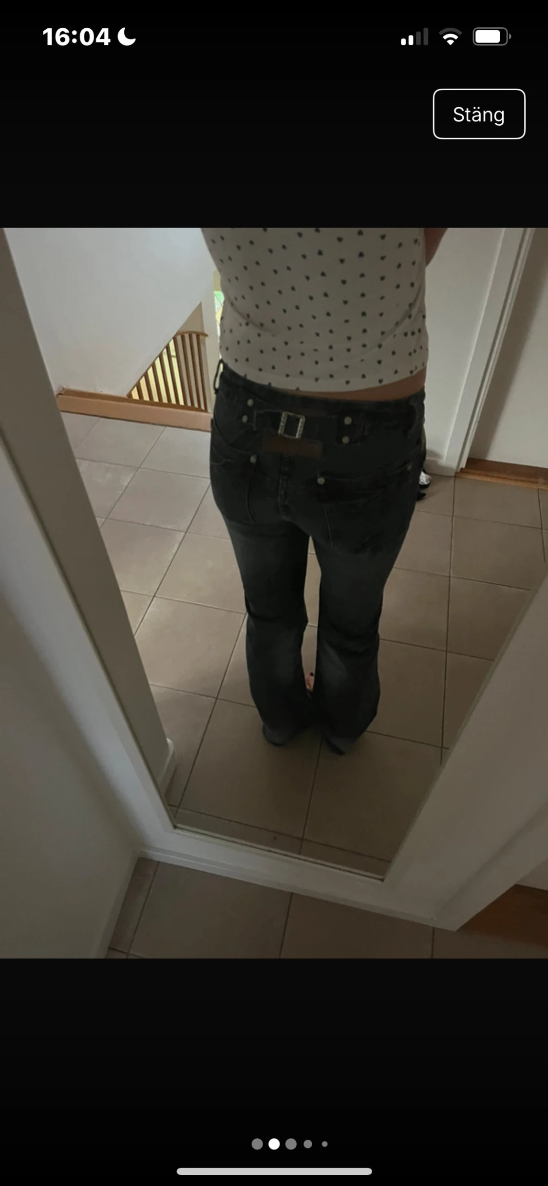 Blå bootcut jeans från Samba P - 1