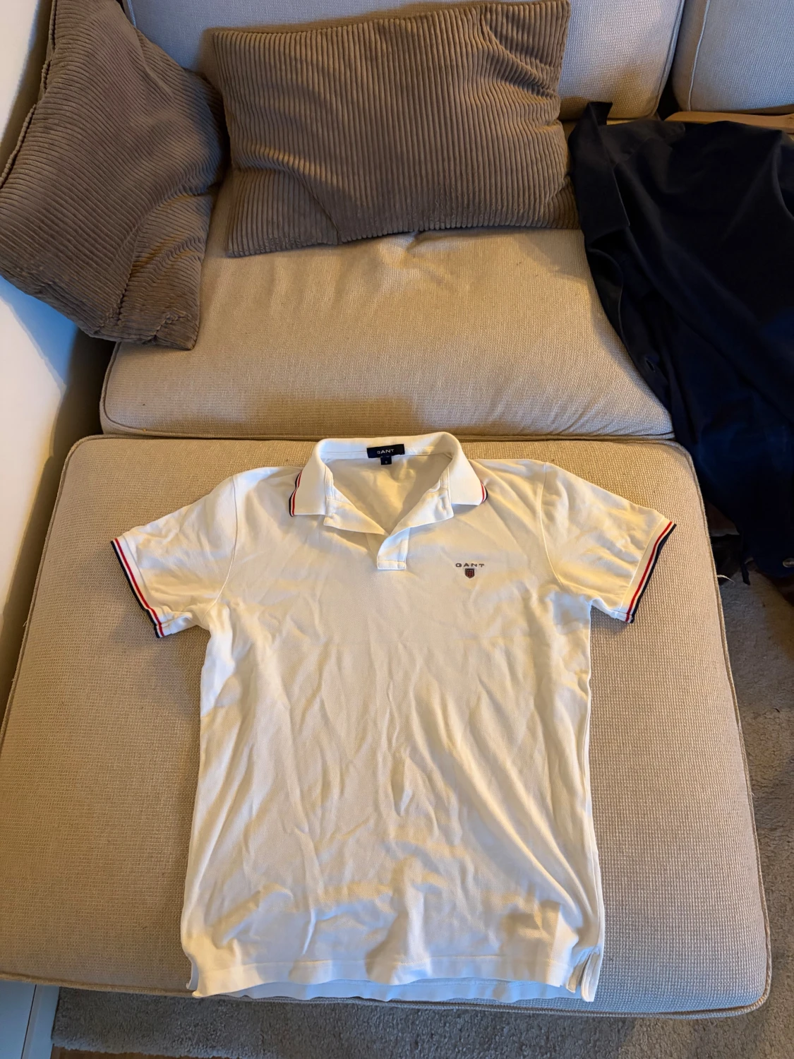 Vit Gant piket tröja