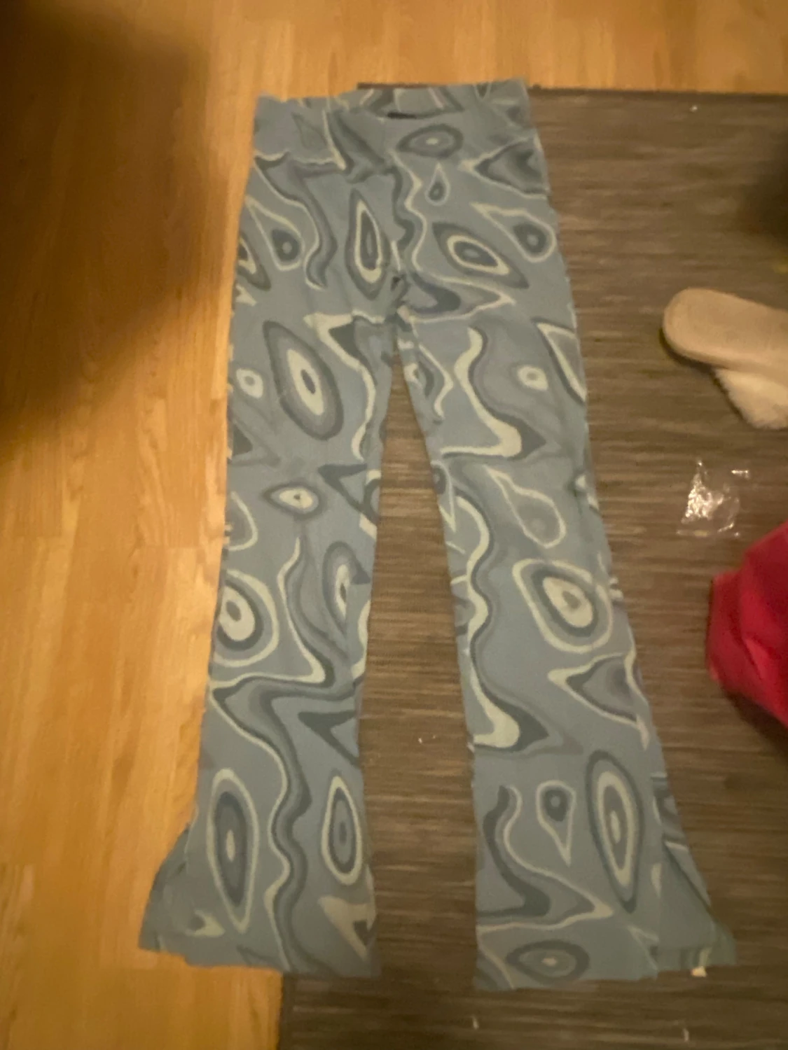 Gröna psykedeliska bootcut byxor - 3