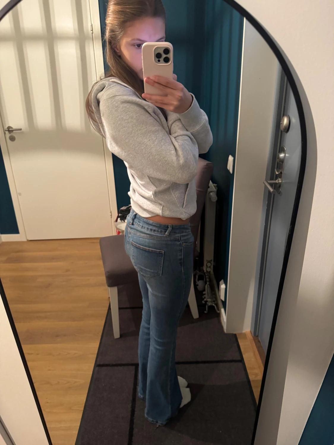 Blå Lågmidjade jeans