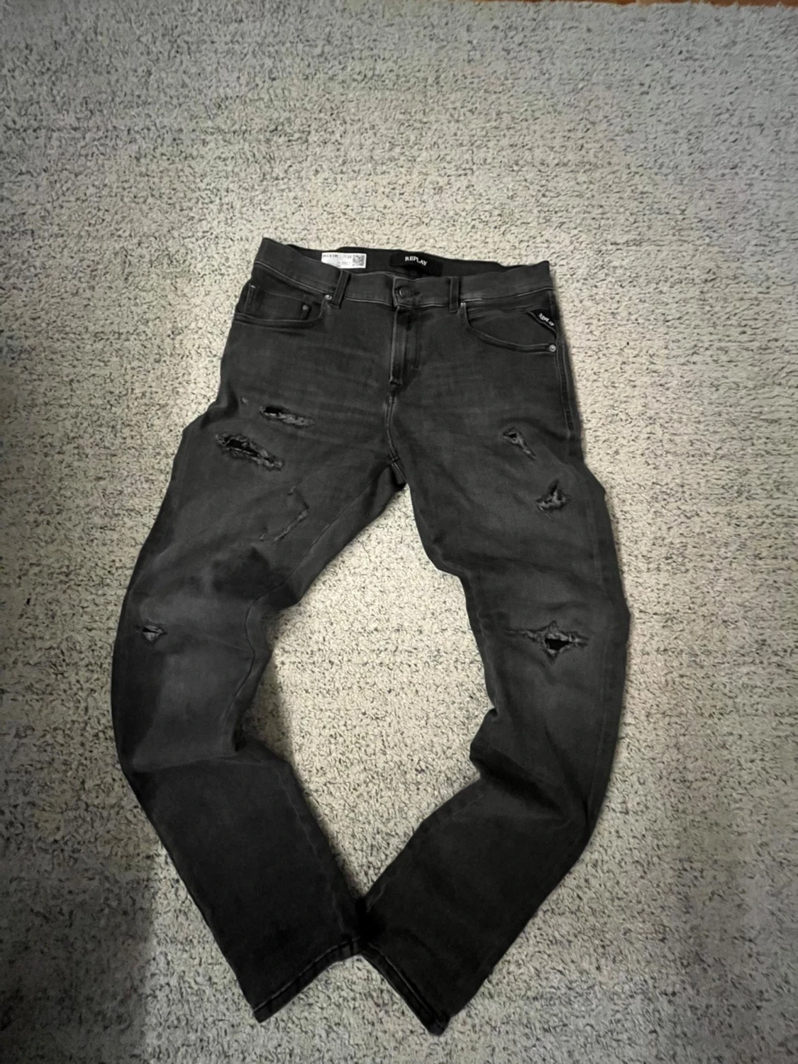 Svarta replay jeans. Hyper Flex