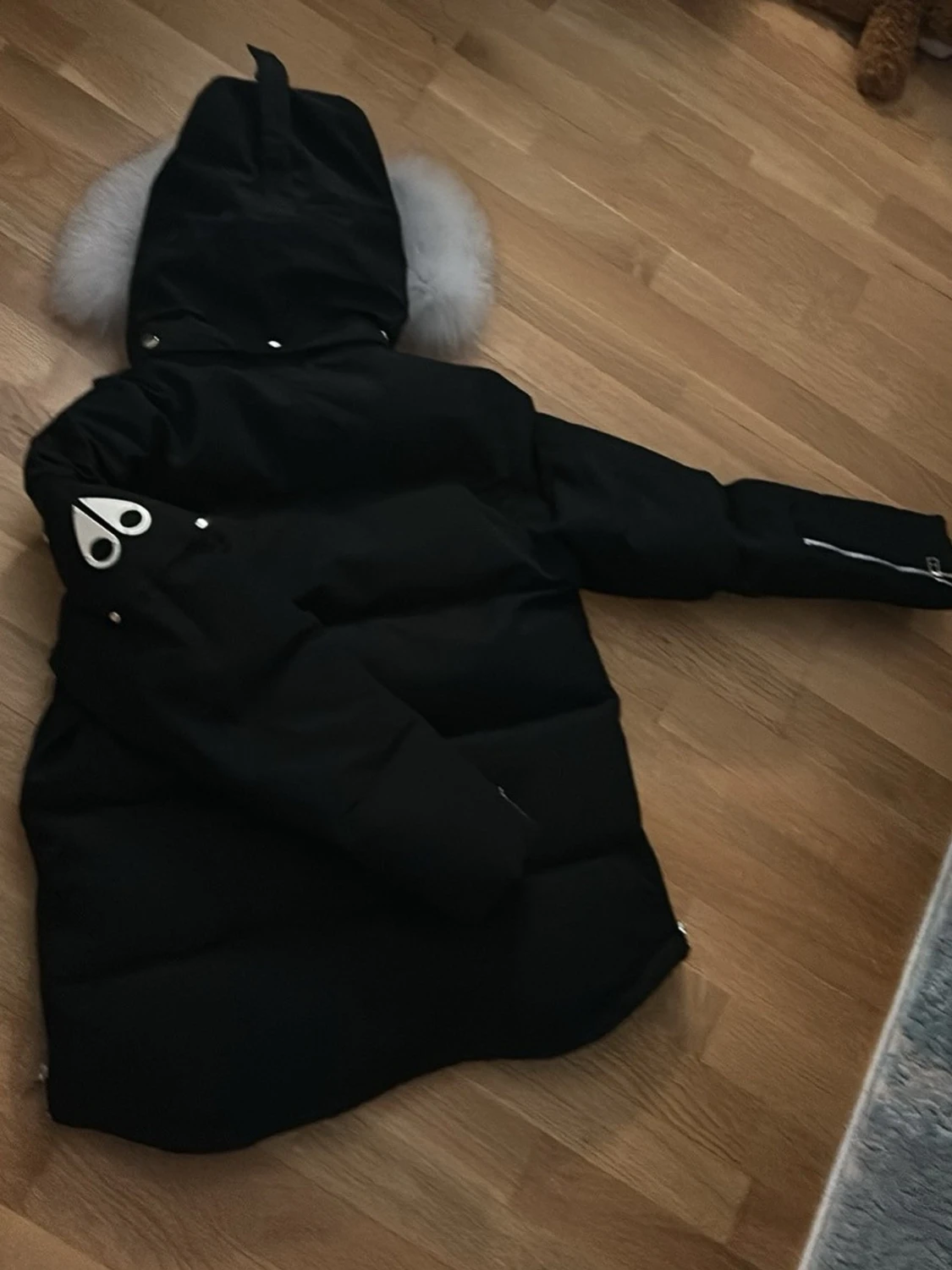 Svart Moose Knuckles dunjacka med päls - 3