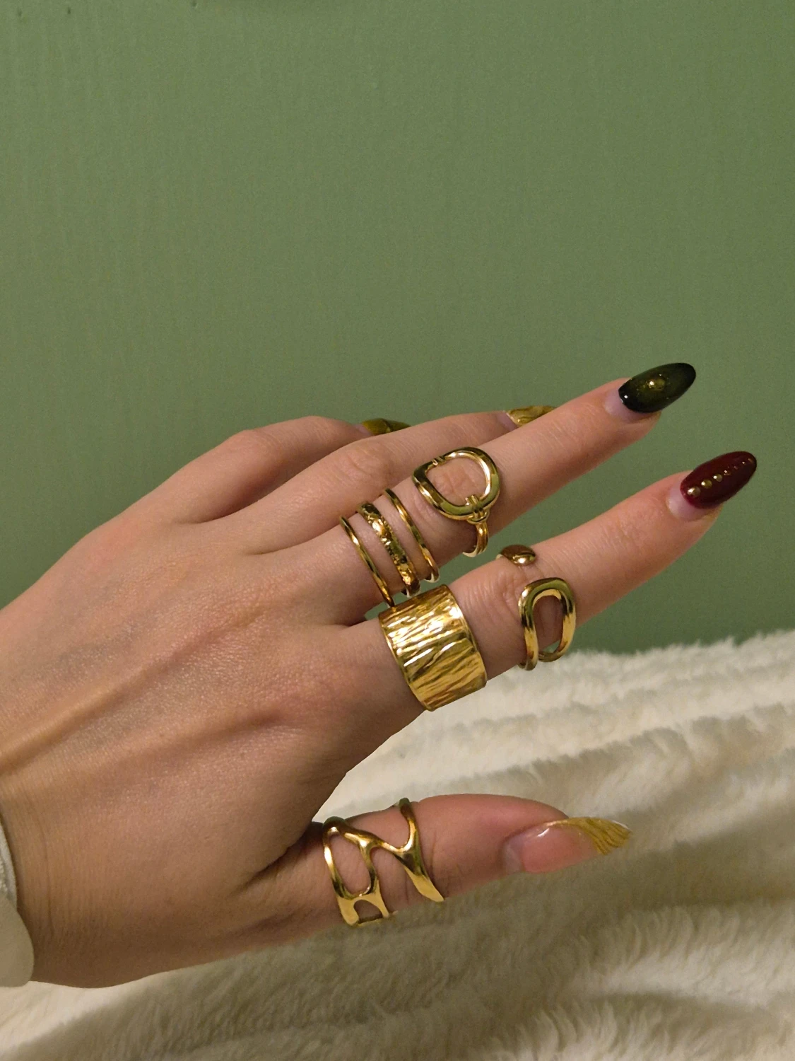 18k guldpläterad ring - 1