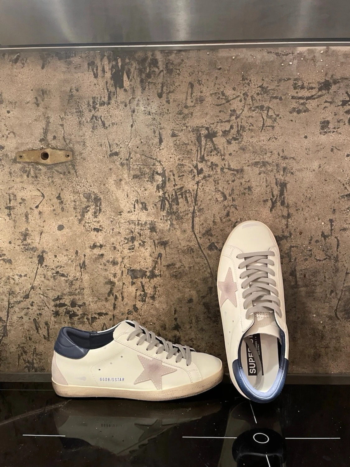 Golden Goose Superstar sneakers vit/blå
