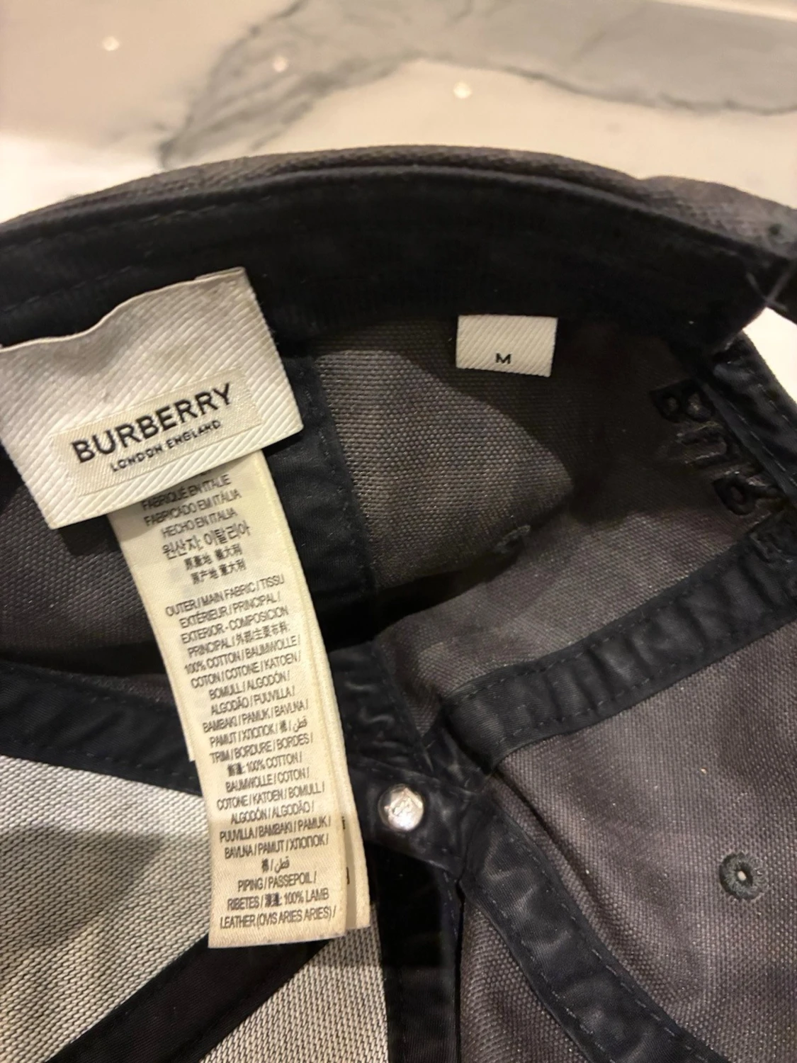 Brun rutig Burberry keps i bomull - 2