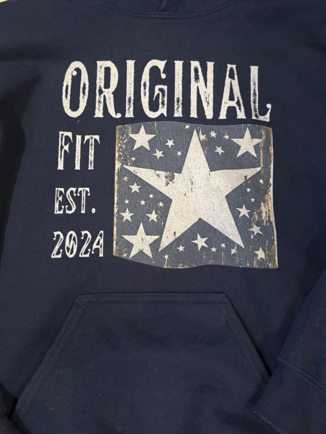 Original hoodie mörkblå  - 1