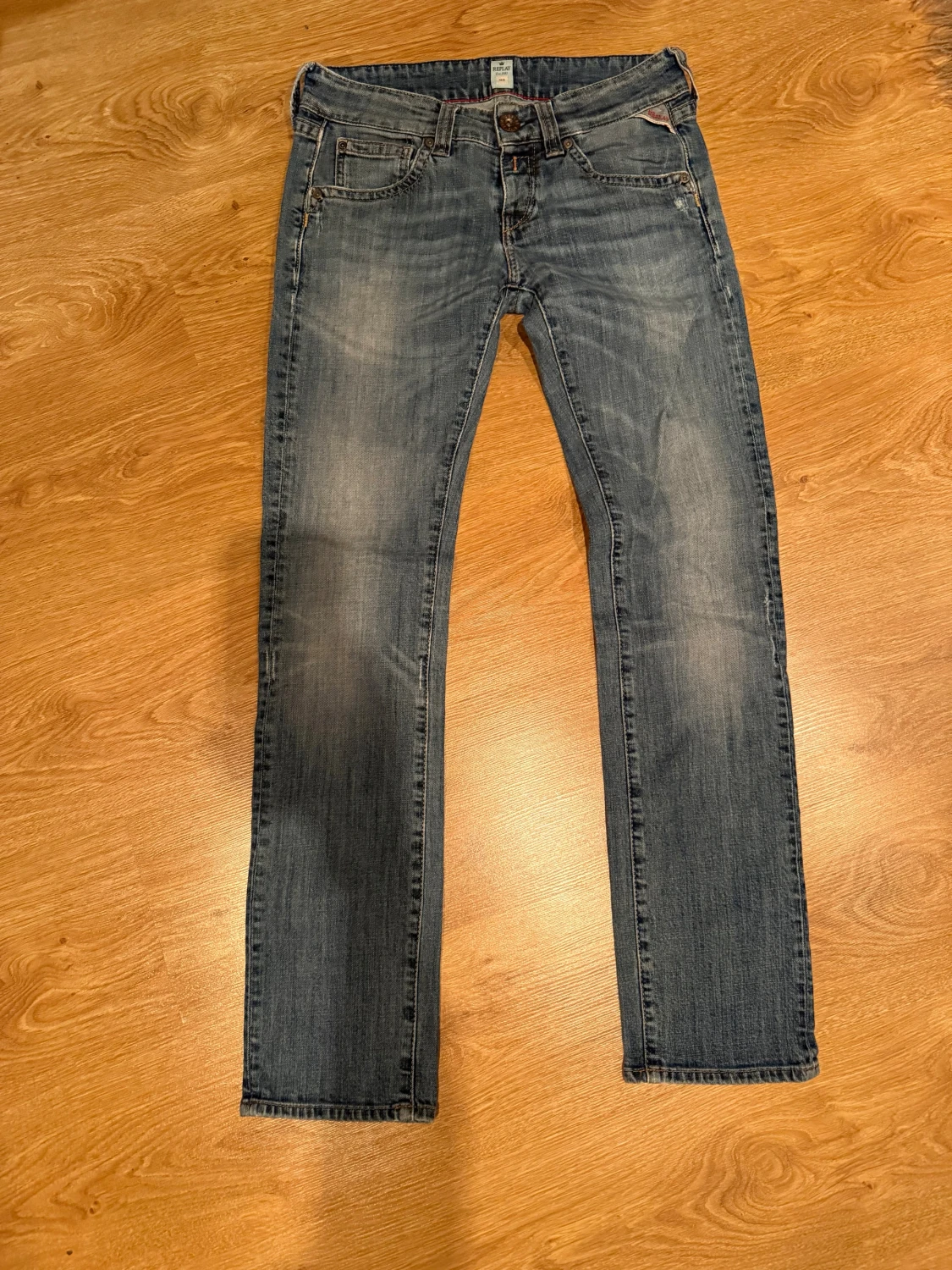 Replay jeans blå straight fit, stl 28 - 1