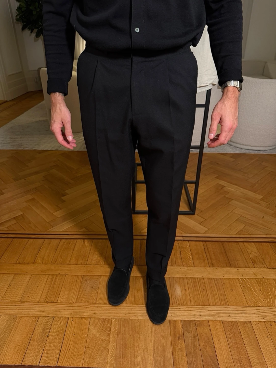 Svarta kostymbyxor från Suitsupply – 4-Ply Lanificio Rogna – Strl W30/L30 (utgångspunkt 48)