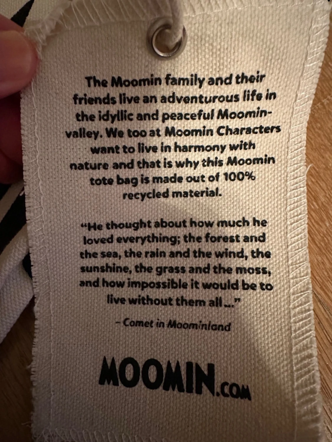 Vit shoppingväska med Moomin-tryck - 1