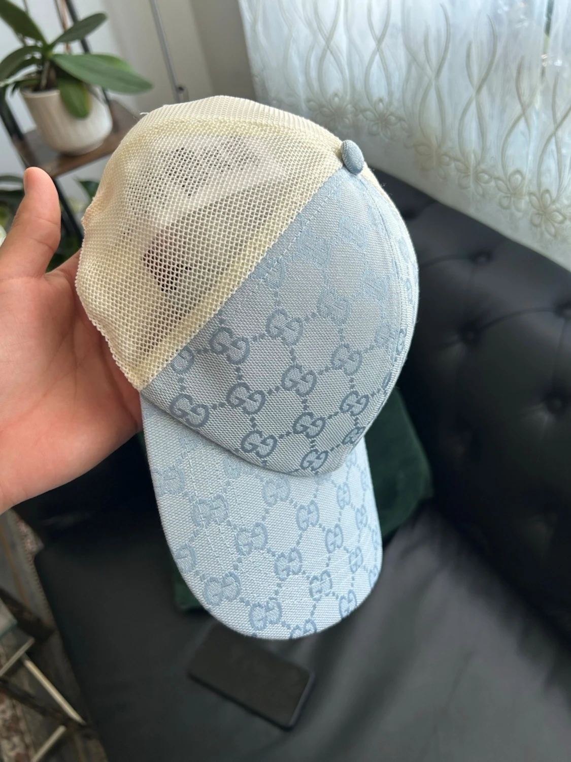 Ljusblå Gucci meshkeps - 3