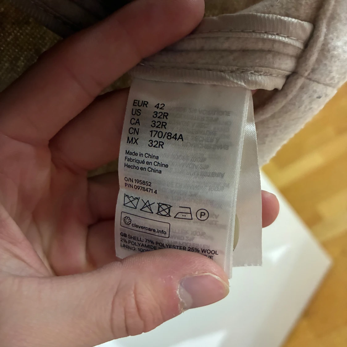 Beige rock i ullmix, strl 42 - 2