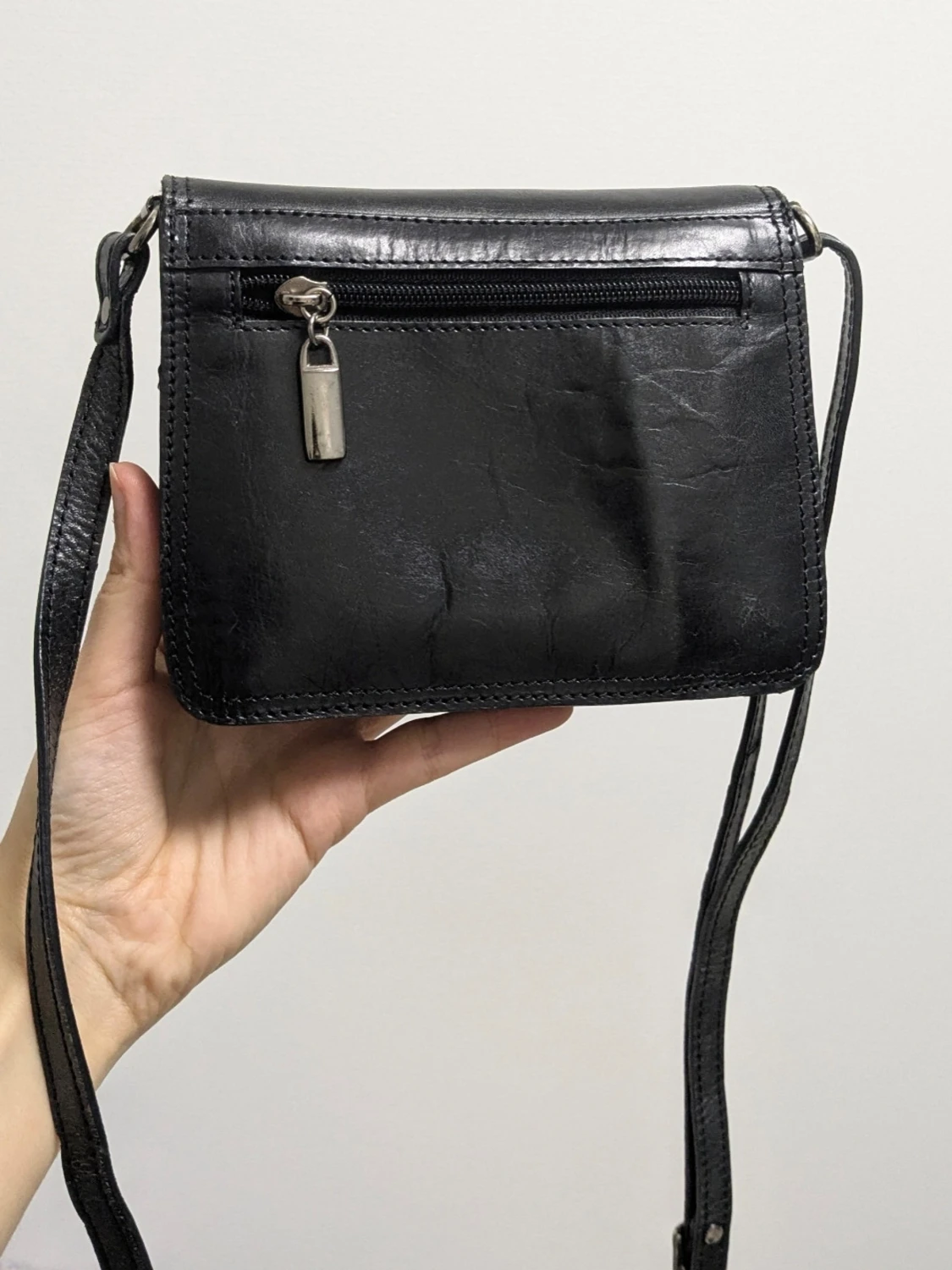 Svart axelväska från Maldi i skinn - 1