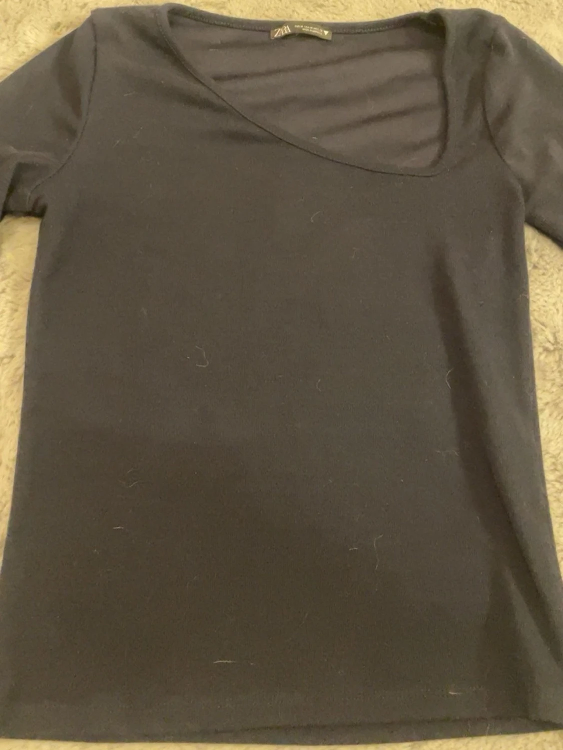 Svart långärmad topp från Zara - 1