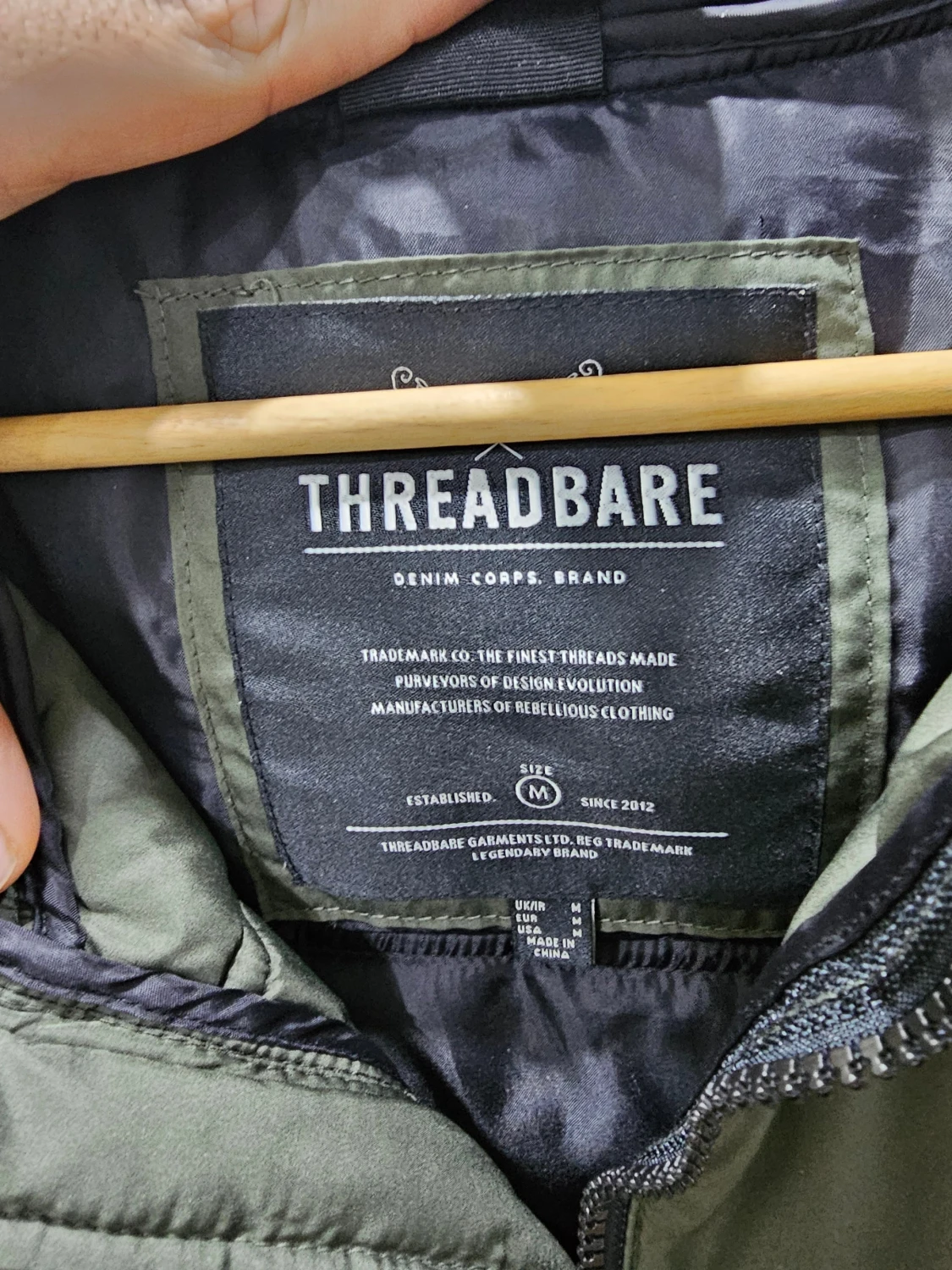 Grön pufferjacka från Threadbare - 1