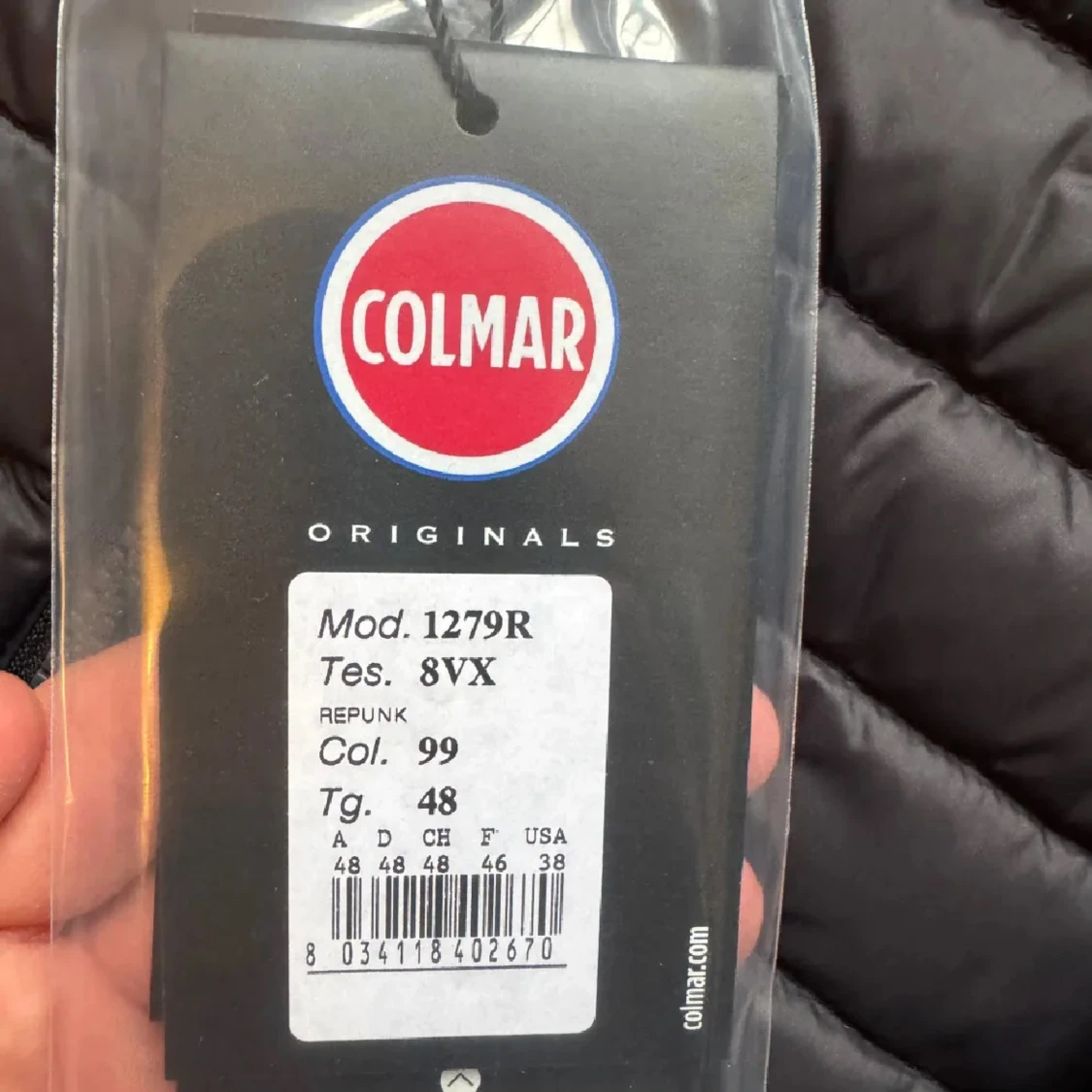 Svart pufferjacka från Colmar, stl 48 - 1