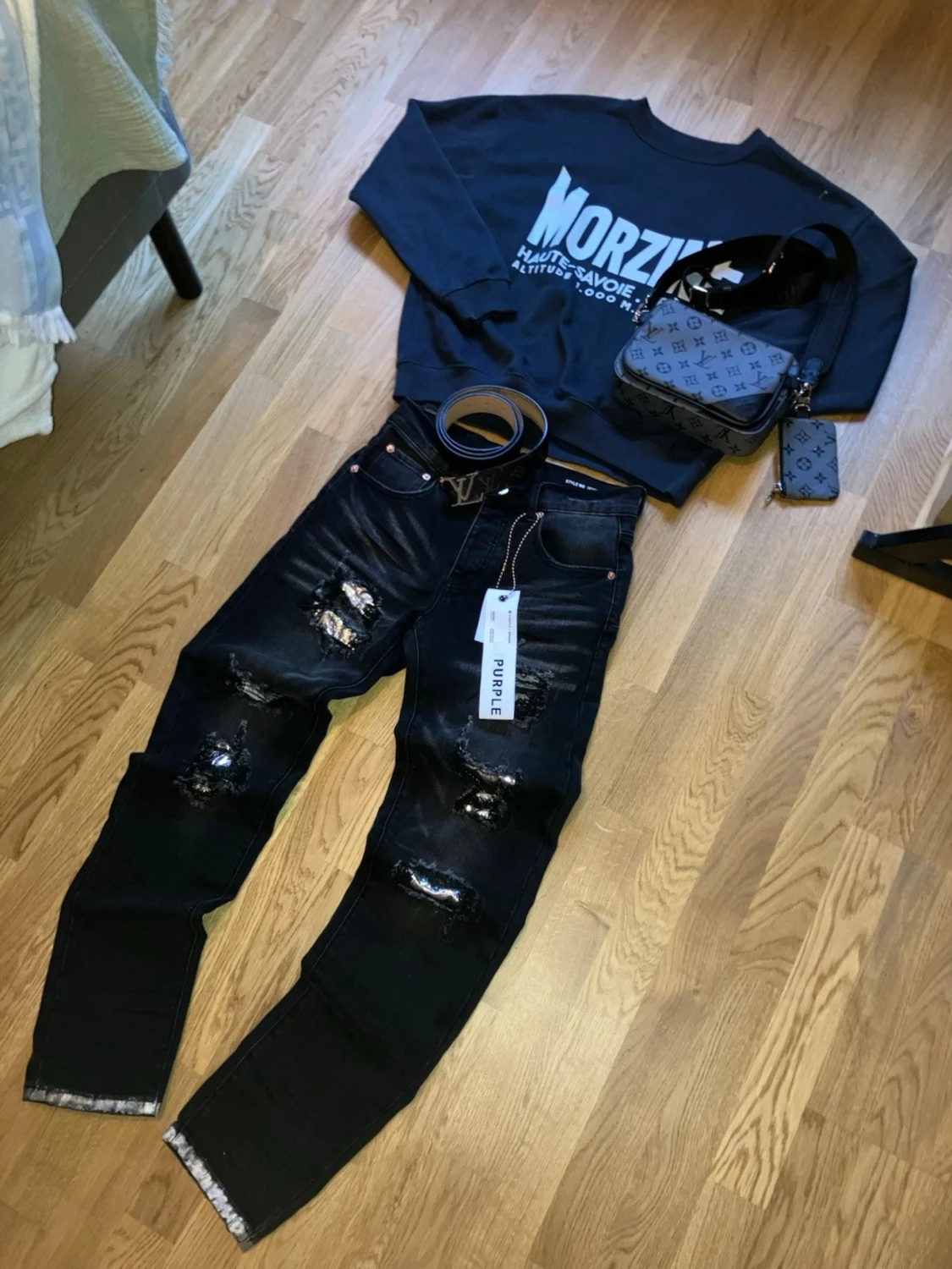 Svarta Purple Brand Jeans - 6