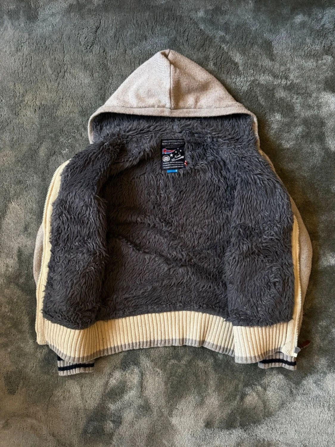 Beige teddyjacka - 1