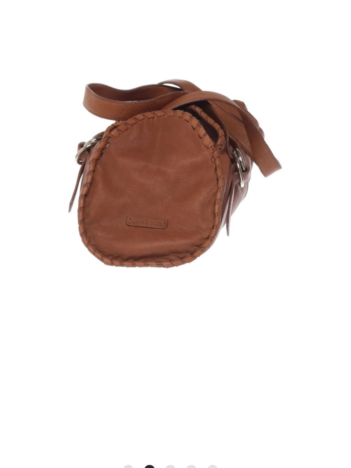 Brun skinnaxelväska Adax & Scotty - 1