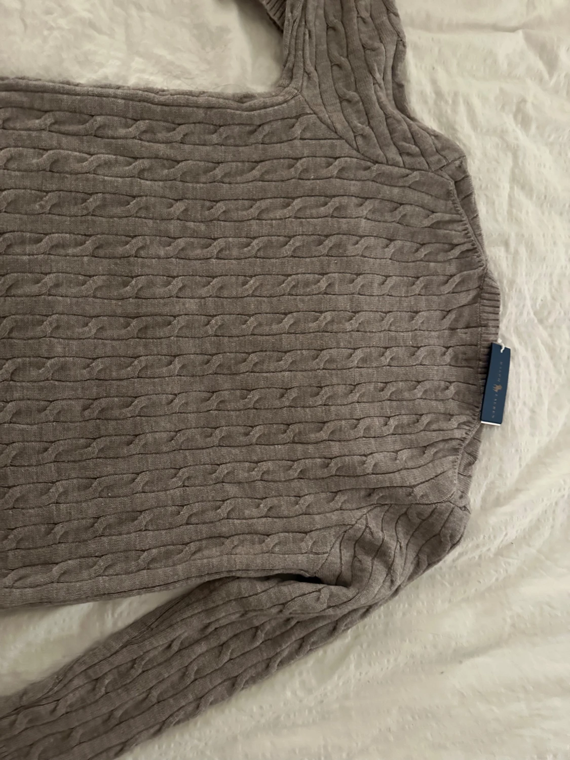 Beige kabelstickad tröja Ralph Lauren - 4