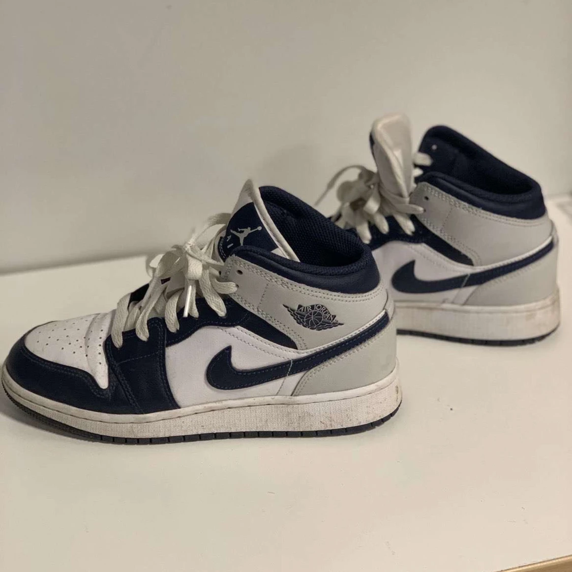 Nike Air Jordan 1 Mid Navy/Vit - 2