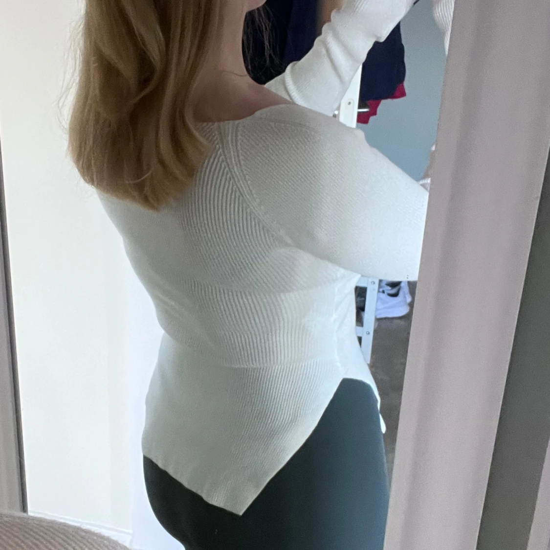 Vit ribbad topp - 2
