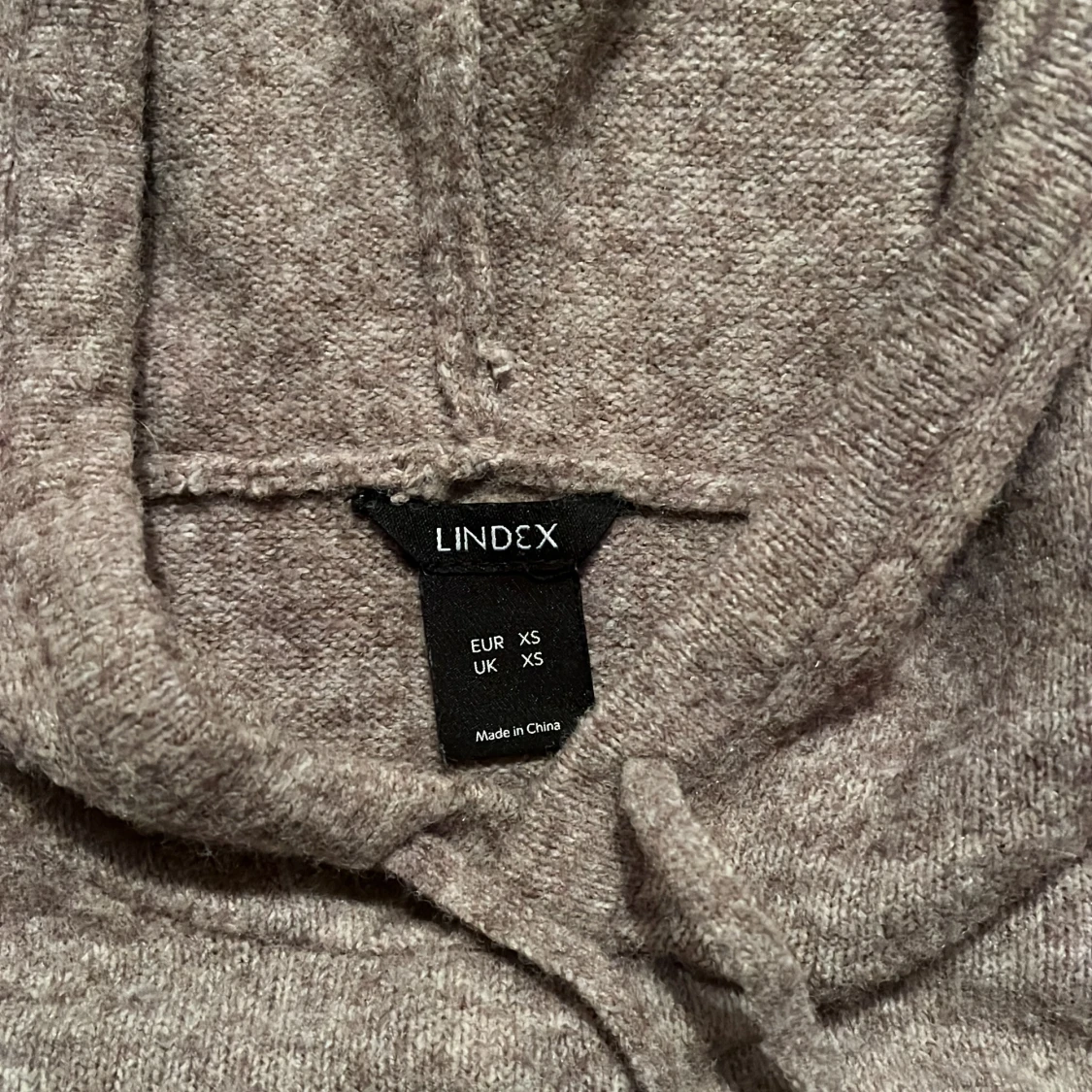 Beige stickad hoodie från Lindex XS - 1
