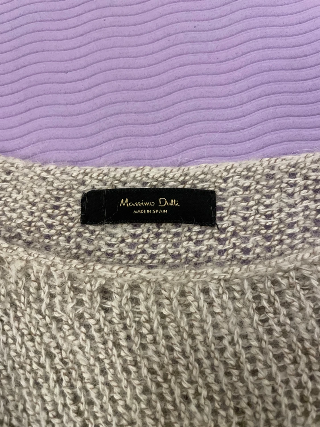 Grå stickad tröja Massimo Dutti - 1