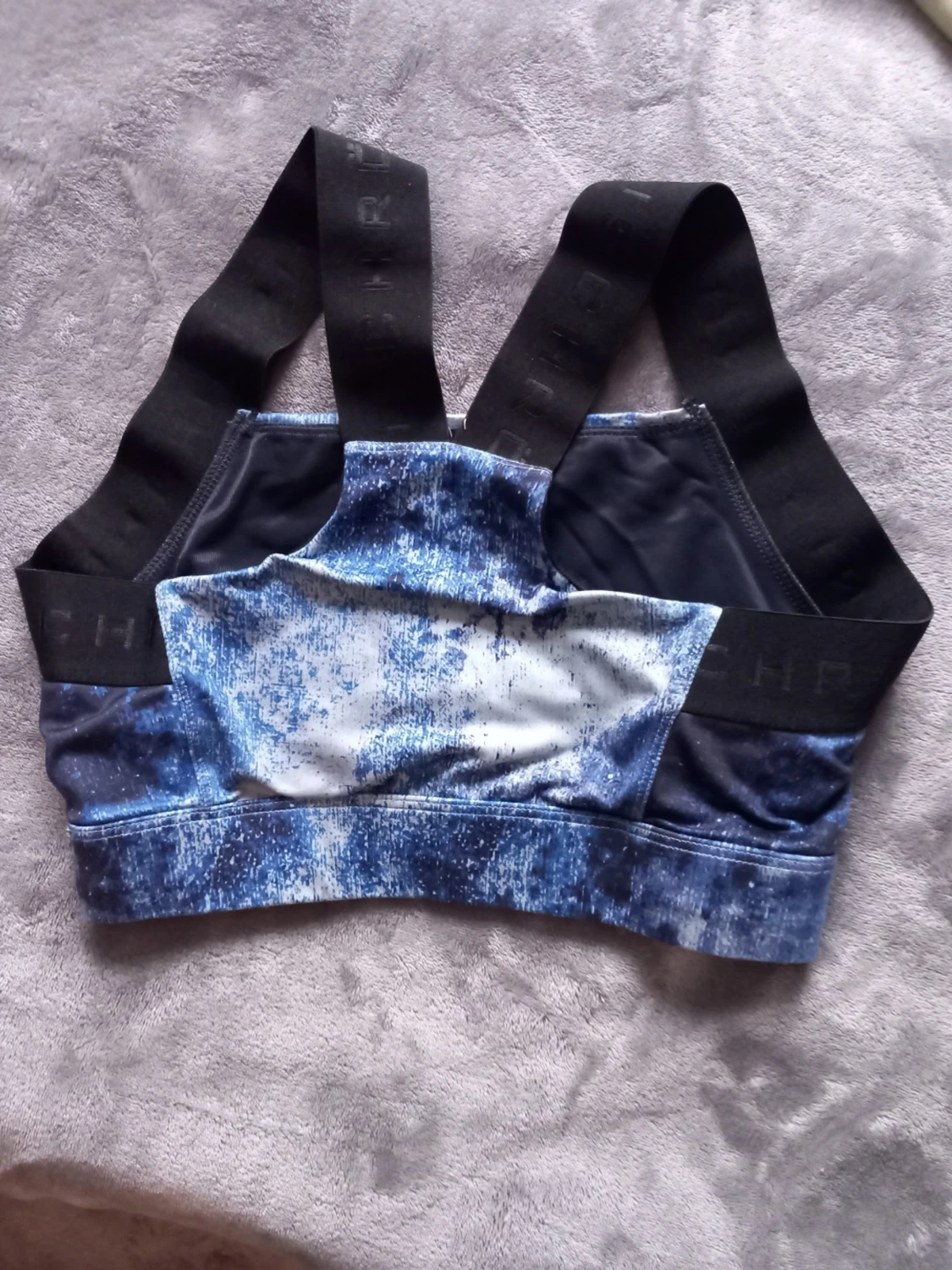 En blå och svart sport-bh från Röhnich - 3