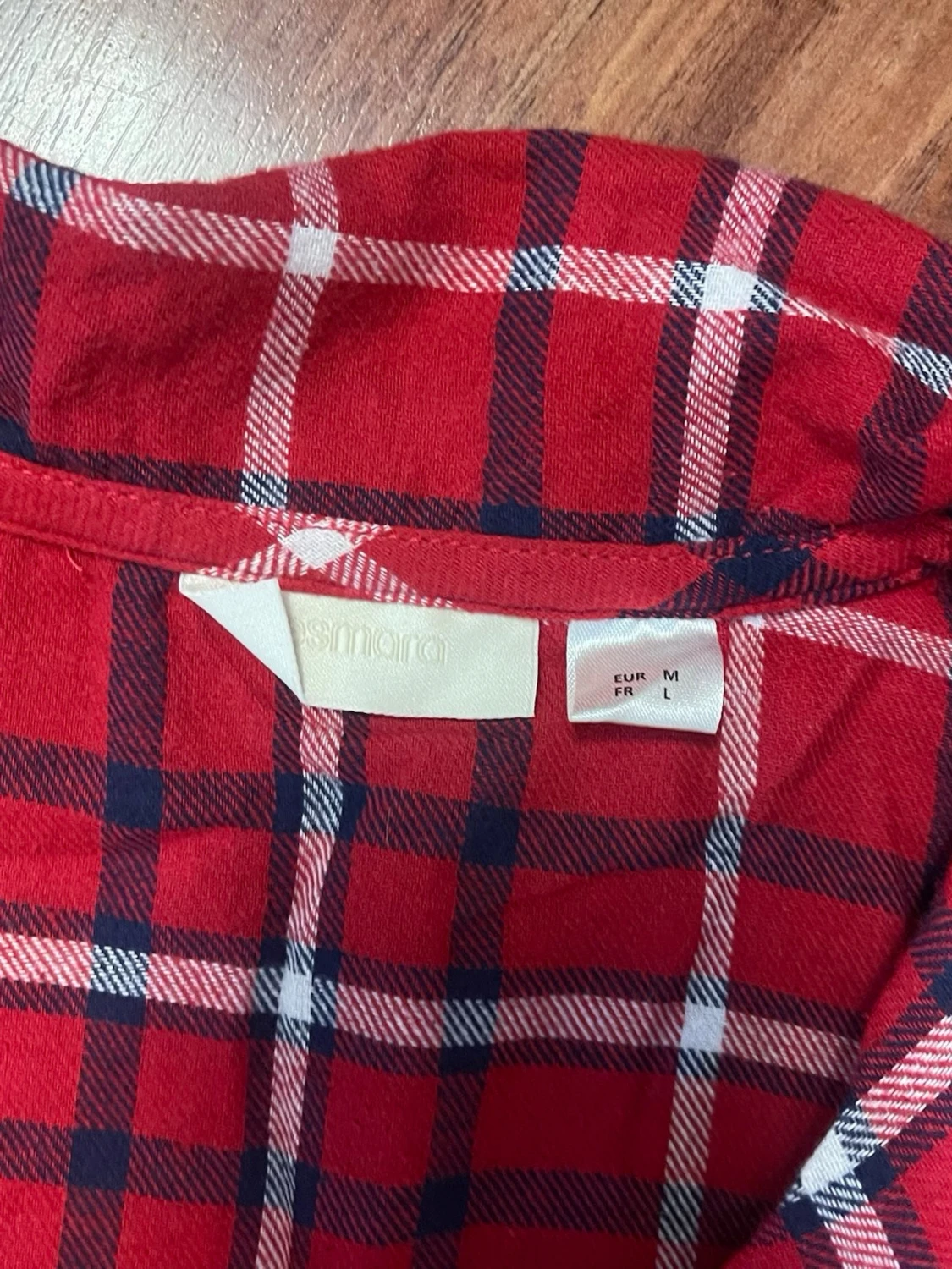 Rutig röd pyjamas från esmara - 1