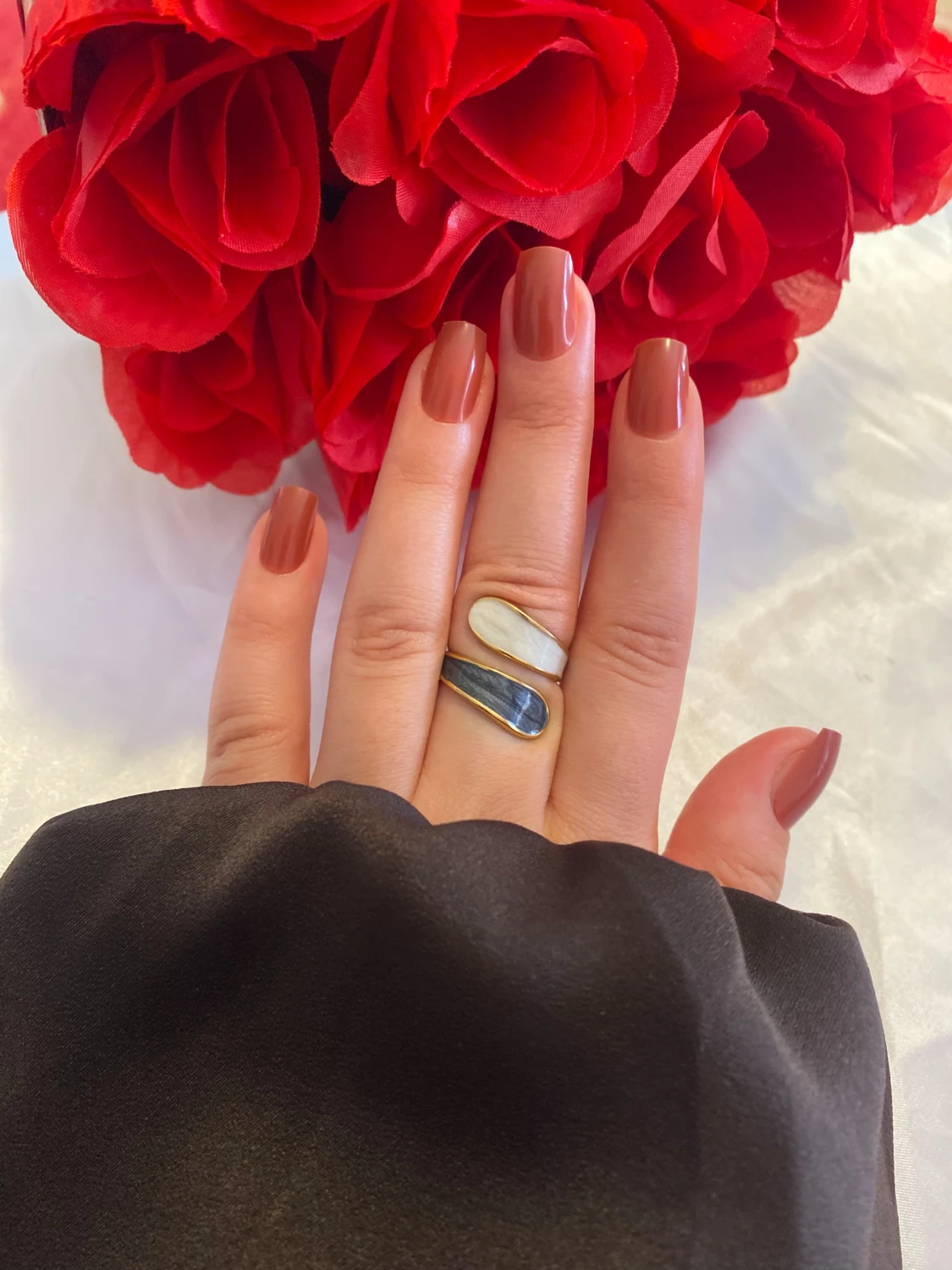 Unik guldpläterad statementring - 2