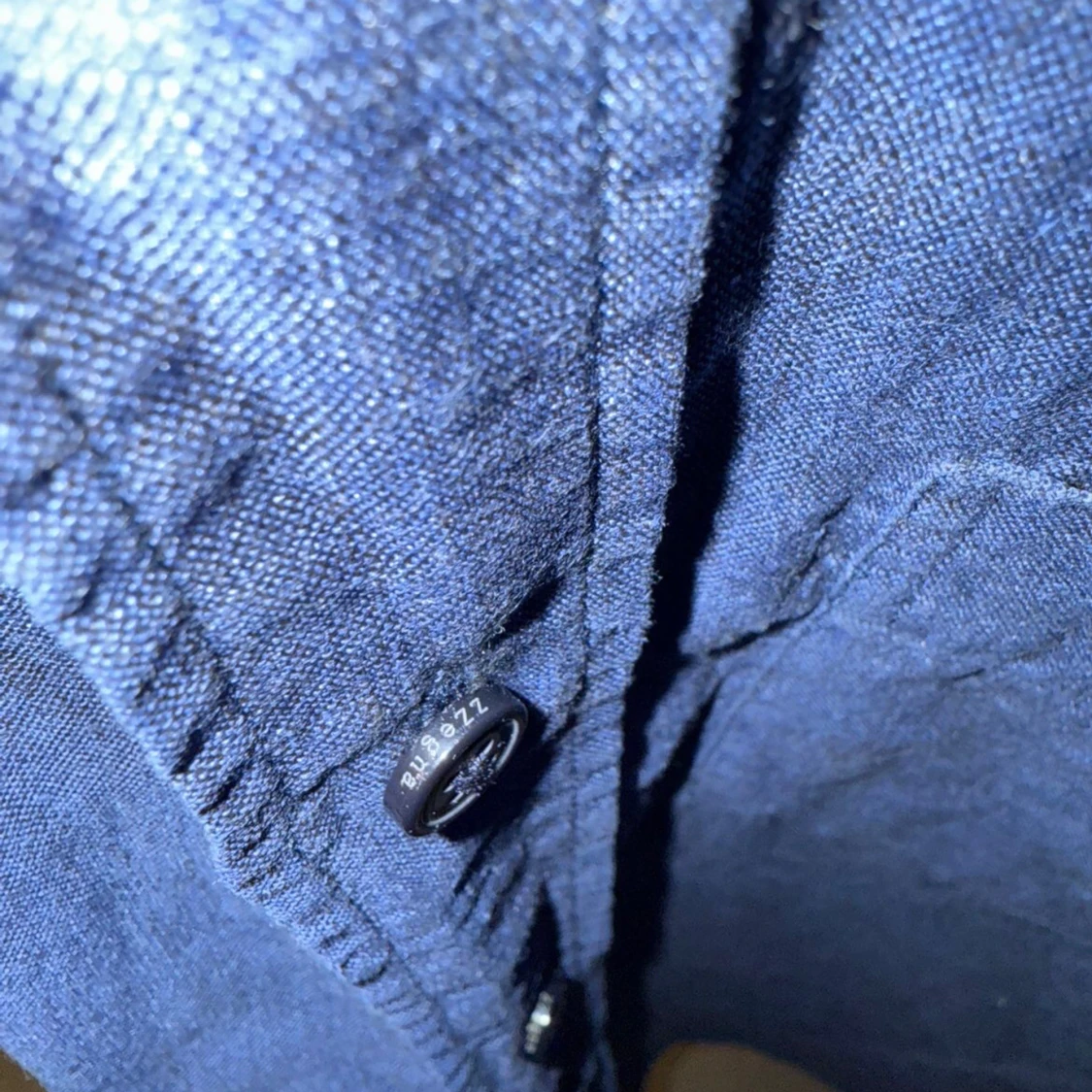 Blå linneskjorta Z Zegna Drop 8 Fit - 4